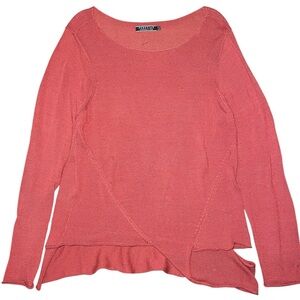 PERUVIAN CONNECTION Women Sweater Size XL 100% Pima Cotton Knit Pullover SLIM